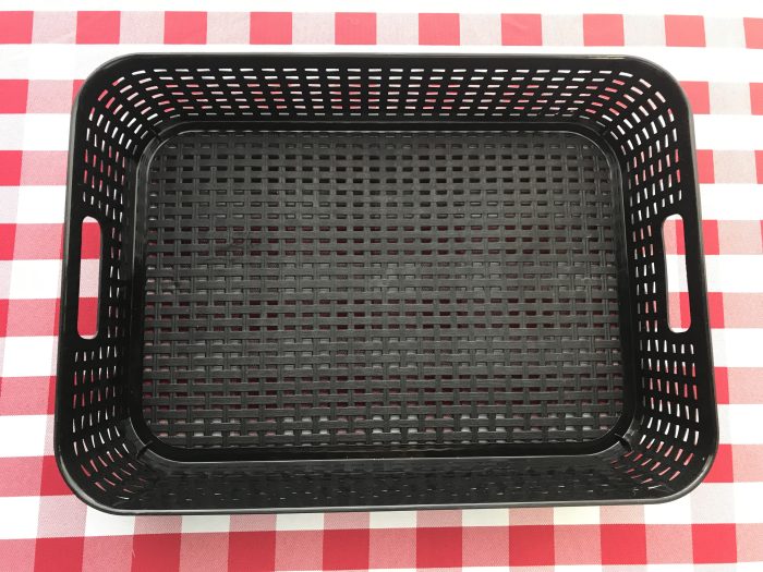 black tray basket