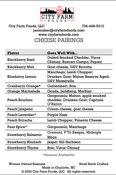 City Farm Foods Cheese Suggestions