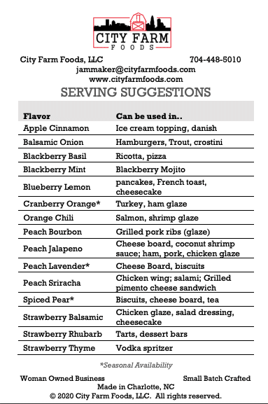 City Farm Foods Serving Suggestions